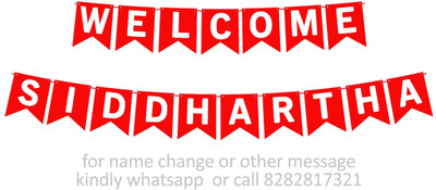 Midas Kraft Welcome Siddhartha M Banner K. Banner(10 ft, Pack of 1)
