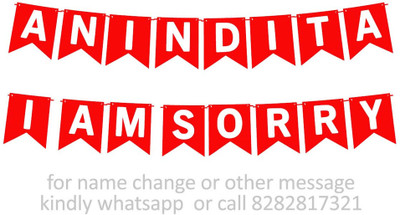 Midas Kraft I am Sorry Anindita M Banner 03. Banner(10 ft, Pack of 1)