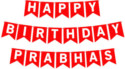 Midas Craft Happy Birthday Prabhas_01. Pennant Banner(10 ft, Pack of 1)
