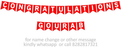 Midas Craft Congratulations Gourab M Banner 07. Banner(10 ft, Pack of 1)