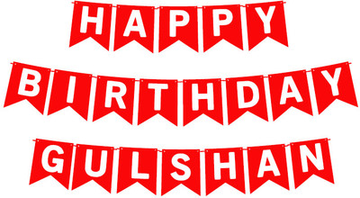 Midas Craft Happy Birthday Gulshan_01. Pennant Banner(10 ft, Pack of 1)