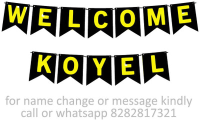 Midas Kraft Welcome Koyel M Banner K. Banner(10 ft, Pack of 1)