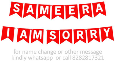 Midas Craft I am Sorry Sameera M Banner 03. Banner(10 ft, Pack of 1)