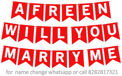 Midas Craft Will You Marry Me Afreen Proposal M Banner 0F. Banner(10 ft, Pack of 1)