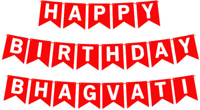 Midas Craft Happy Birthday Bhagvati_01. Pennant Banner(10 ft, Pack of 1)