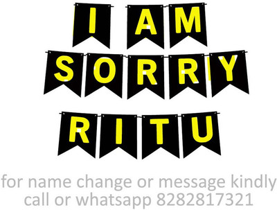 Midas Craft I am Sorry Ritu M Banner 03. Banner(10 ft, Pack of 1)