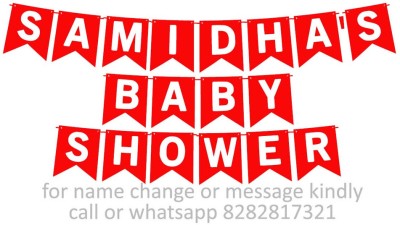 Midas Kraft Samidha's Baby Shower M Banner 0G. Banner(10 ft, Pack of 1)