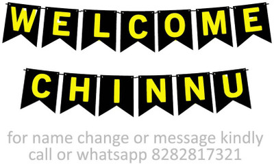 Midas Craft Welcome Chinnu M Banner 10. Banner(10 ft, Pack of 1)