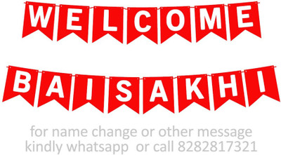 Midas Craft Welcome Baisakhi M Banner 10. Banner(10 ft, Pack of 1)
