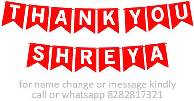 Midas Craft Thank You Shreya M Banner 0d. Banner(10 ft, Pack of 1)