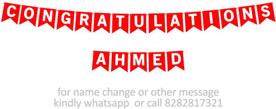 Midas Craft Congratulations Ahmed M Banner 07. Banner(10 ft, Pack of 1)