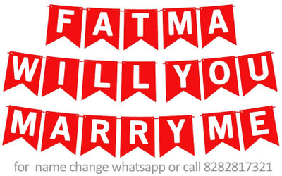 Midas Kraft Marry Me Fatma Proposal M Banner 05. Banner(10 ft, Pack of 1)