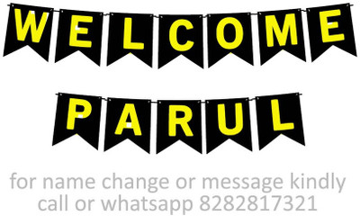 Midas Craft Welcome Parul M Banner 10. Banner(10 ft, Pack of 1)