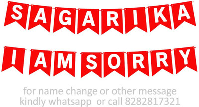 Midas Craft I am Sorry Sagarika M Banner 03. Banner(10 ft, Pack of 1)