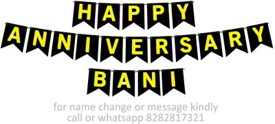 Midas Kraft Happy Anniversary Bani M Banner 0I. Banner(10 ft, Pack of 1)