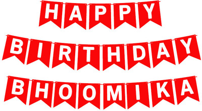 Midas Craft Happy Birthday Bhoomika_01. Pennant Banner(10 ft, Pack of 1)