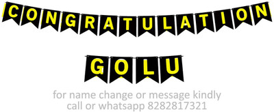 Midas Craft Congratulations Golu M Banner 07. Banner(10 ft, Pack of 1)