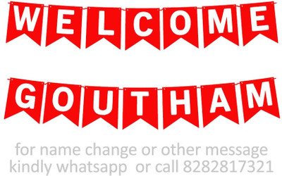 Midas Kraft Welcome Goutham M Banner K. Banner(10 ft, Pack of 1)