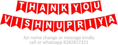 Midas Craft Thank You Vishnupriya M Banner 0d. Banner(10 ft, Pack of 1)