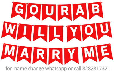 Midas Craft Will You Marry Me Gourab Proposal M Banner 0F. Banner(10 ft, Pack of 1)
