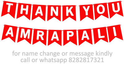 Midas Craft Thank You Amrapali M Banner 0d. Banner(10 ft, Pack of 1)