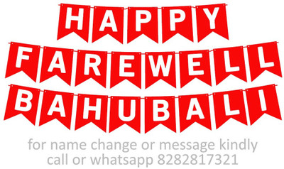 Midas Craft Happy Farewell Bahubali M Banner 09. Banner(10 ft, Pack of 1)