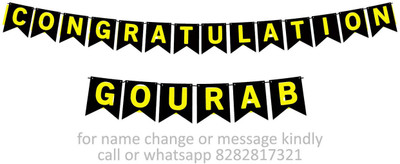 Midas Craft Congratulations Gourab M Banner 07. Banner(10 ft, Pack of 1)