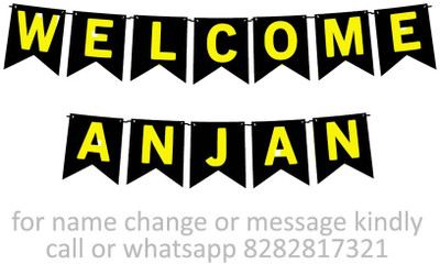 Midas Kraft Welcome Anjan M Banner K. Banner(10 ft, Pack of 1)