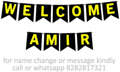 Midas Craft Welcome Amir M Banner 10. Banner(10 ft, Pack of 1)