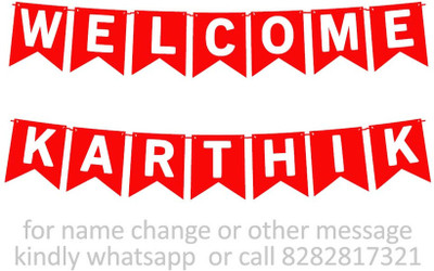 Midas Kraft Welcome Karthik M Banner K. Banner(10 ft, Pack of 1)