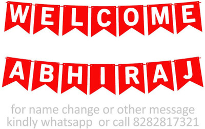 Midas Kraft Welcome Abhiraj M Banner K. Banner(10 ft, Pack of 1)