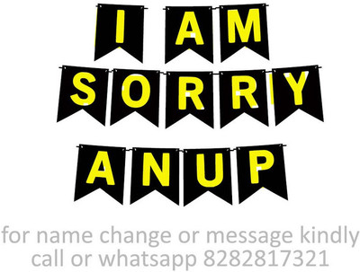 Midas Craft I am Sorry Anup M Banner 03. Banner(10 ft, Pack of 1)
