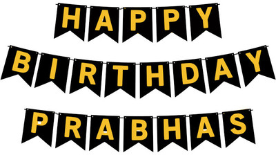Midas Craft Happy Birthday Prabhas M Banner 02. Banner(10 ft, Pack of 1)