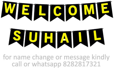 Midas Craft Welcome Suhail M Banner 10. Banner(10 ft, Pack of 1)