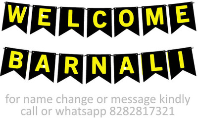 Midas Kraft Welcome Barnali M Banner K. Banner(10 ft, Pack of 1)