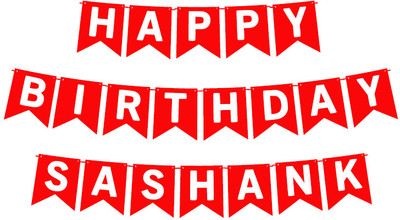 Midas Craft Happy Birthday Sashank_01. Pennant Banner(10 ft, Pack of 1)