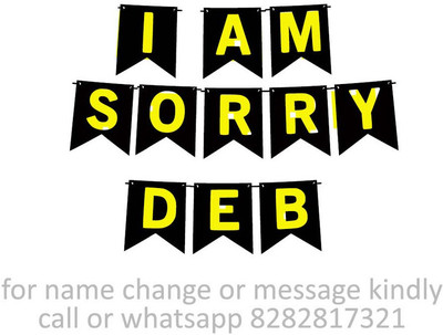 Midas Craft I am Sorry Deb M Banner 03. Banner(10 ft, Pack of 1)