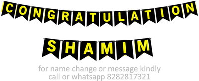 Midas Craft Congratulations Shamim M Banner 07. Banner(10 ft, Pack of 1)