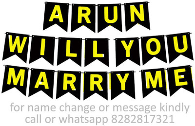 Midas Craft Marry Me Arun Proposal M Banner 05. Banner(10 ft, Pack of 1)