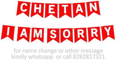 Midas Craft I am Sorry Chetan M Banner 03. Banner(10 ft, Pack of 1)