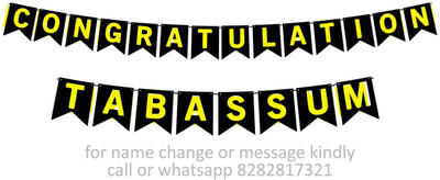 Midas Craft Congratulations Tabassum M Banner 07. Banner(10 ft, Pack of 1)