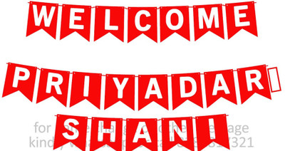 Midas Kraft Welcome Priyadarshani M Banner K. Banner(10 ft, Pack of 1)