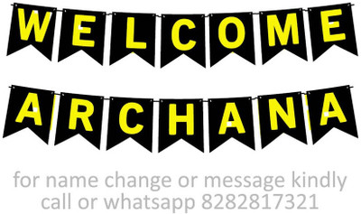 Midas Craft Welcome Archana M Banner 10. Banner(10 ft, Pack of 1)