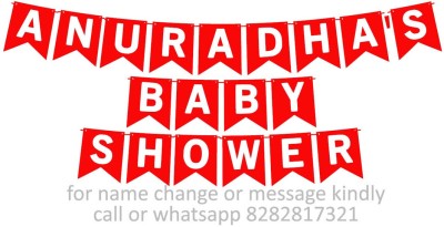 Midas Kraft Anuradha's Baby Shower M Banner 0G. Banner(10 ft, Pack of 1)