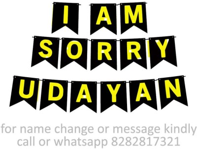 Midas Kraft Udayan I am Sorry M Banner 0C. Banner(10 ft, Pack of 1)