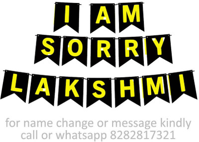 Midas Craft I am Sorry Lakshmi M Banner 03. Banner(10 ft, Pack of 1)