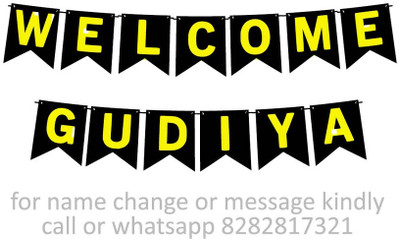 Midas Craft Welcome Gudiya M Banner 10. Banner(10 ft, Pack of 1)
