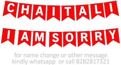 Midas Kraft I am Sorry Chaitali M Banner 03. Banner(10 ft, Pack of 1)