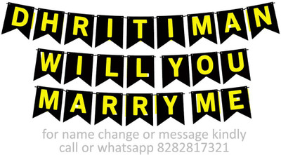 Midas Kraft Will You Marry Me Dhritiman Proposal M Banner 0F. Banner(10 ft, Pack of 1)