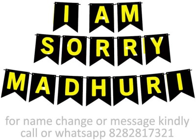 Midas Craft I am Sorry Madhuri M Banner 03. Banner(10 ft, Pack of 1)